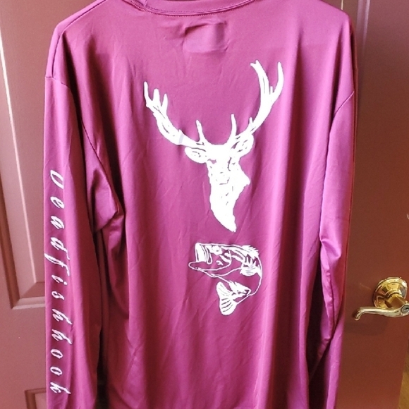 Dead Fish Maroon Deer Graphic Jersey - Picture 5 of 6